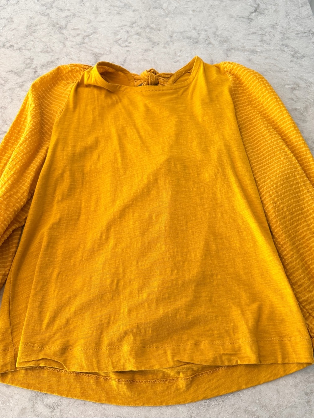 Bright Yellow Gold Long Sleeve Top